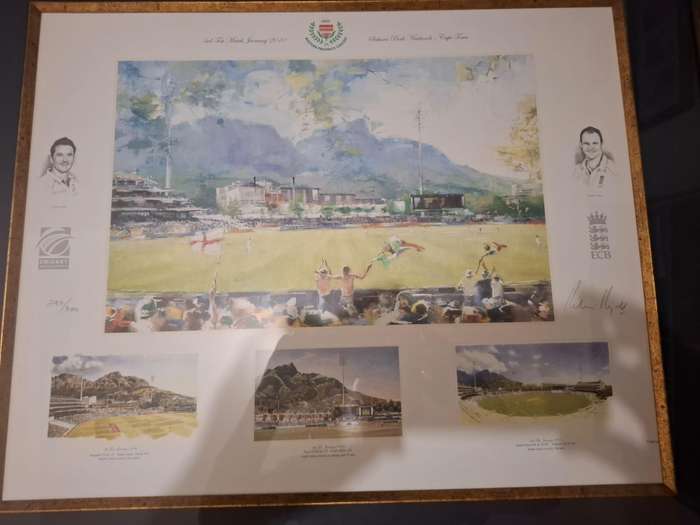 3rd Cricket Test, Newlands 2010, Limited edition print by Richie Ryall (signed) no 293/300