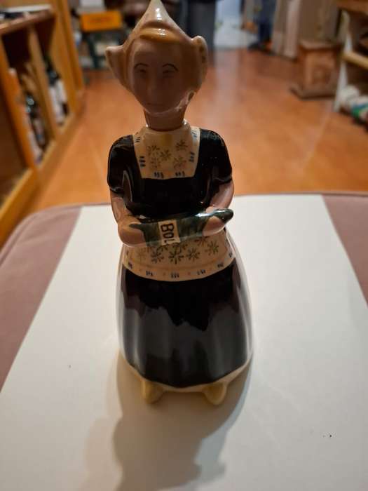 Vintage Holland pottery, Dutch girl decanter ceramic