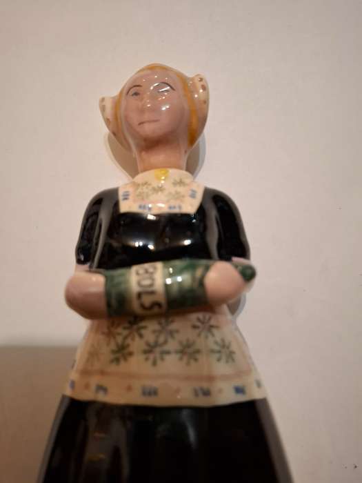 Vintage Holland pottery, Dutch girl decanter ceramic