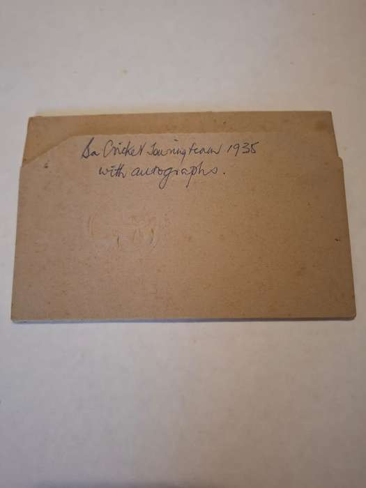 South Africa Cricket XI touring side 1935 with 15 original autographs