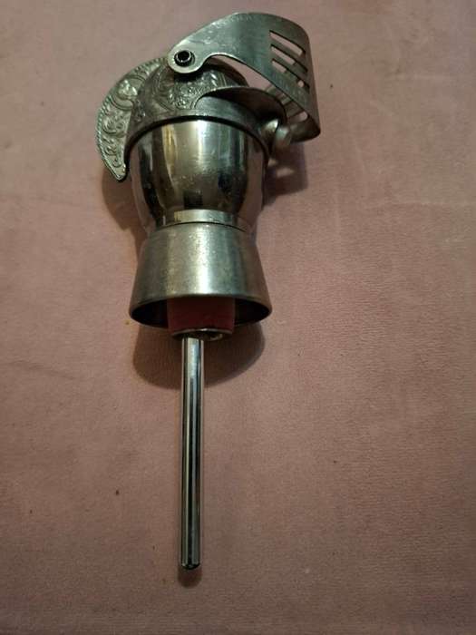 Vintage metal/silver Knight`s Helmet pourer/bottle stopper