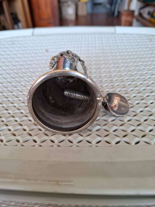 Vintage Silver-Plated leg iron/handle for holding a lamb/hambone etc (known as "Manche a Gigot")