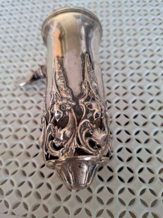 Vintage Silver-Plated leg iron/handle for holding a lamb/hambone etc (known as "Manche a Gigot")