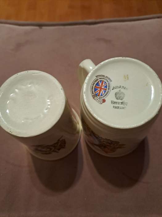 HM Queen Elizabeth II, Coronation June 2nd 1953, 2 x ceramic cups
