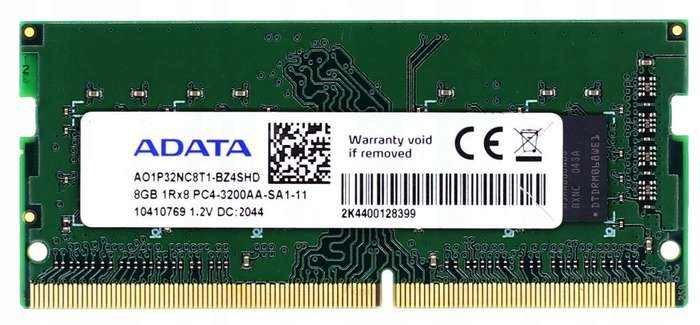 ADATA 8GB DDR4 RAM 3200 MHz Memory Module for Laptops