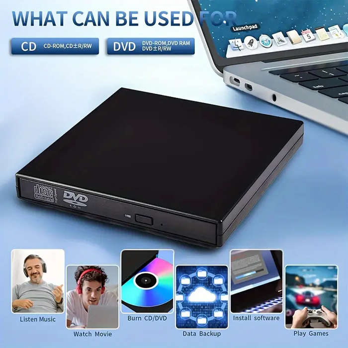 Compact USB External CD/DVD Drive
