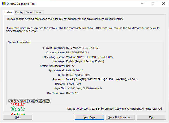 DELL LATITUDE E6420 LAPTOP | CORE i5 2520M 2.5GHz | 4GB RAM | 320GB HDD | Faulty Battery