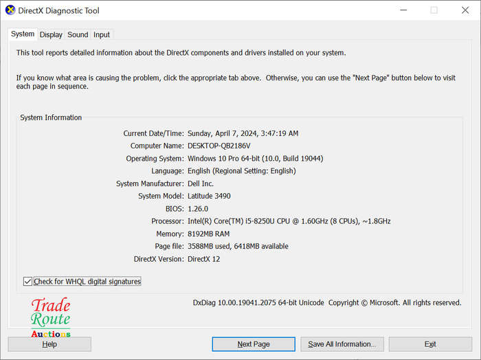 Dell Latitude 3490 Notebook i5 8th Gen 8GB RAM 256GB SSD 14 inch Full HD Faulty Battery