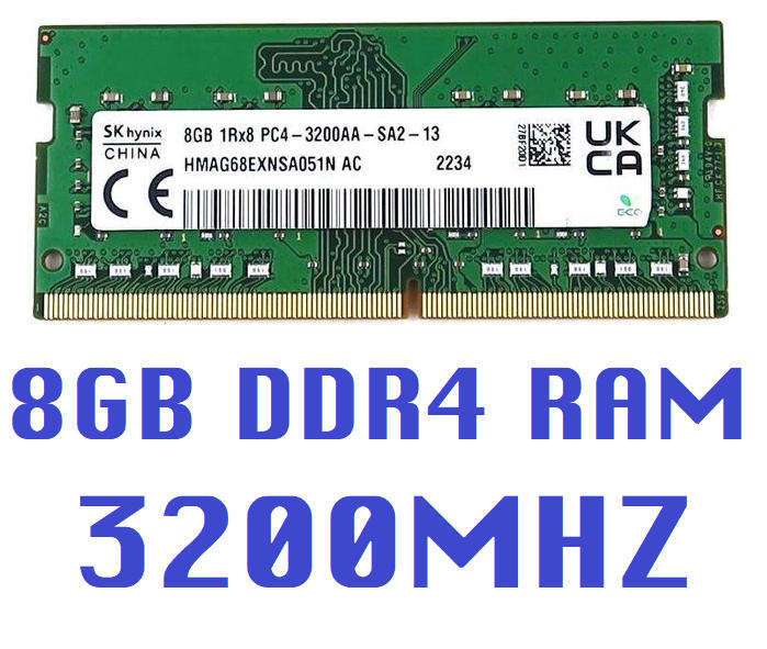 SK HYNIX 8GB DDR4 RAM 3200MHz Memory Module for Laptops