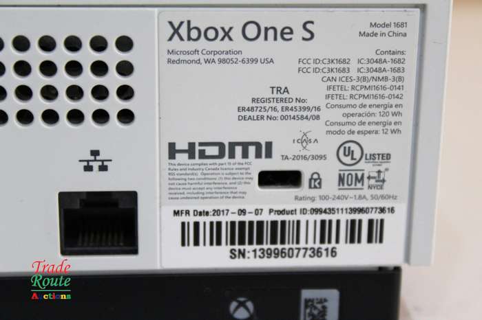 Microsoft Xbox One S 1TB Console (WHITE) Model 1681 + 1 Controller (WHITE)