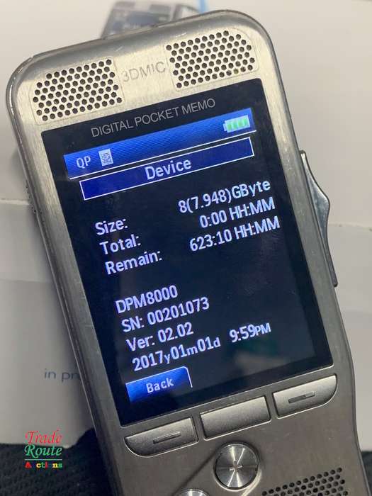 Philips DPM8100 Digital Pocket Memo Dictation Portable Voice Recorder 3DMIC