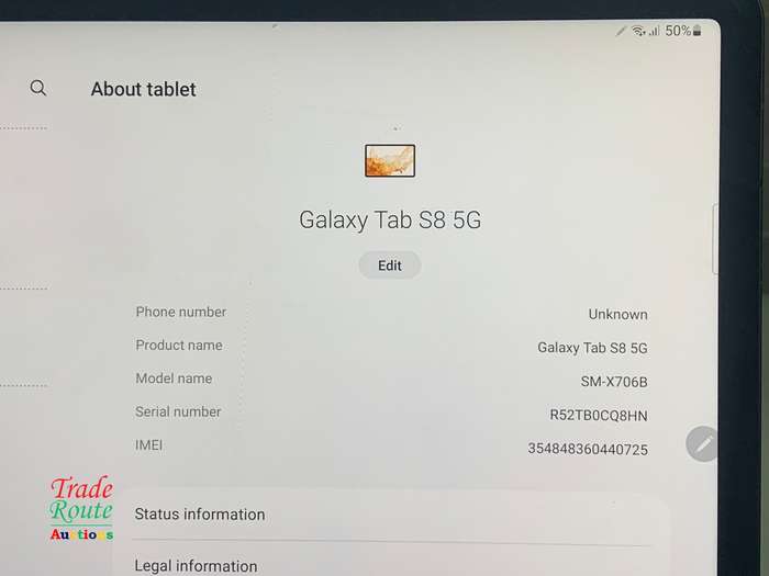 Galaxy Tab S8 SM-X706B 256GB 11-inch 5G Tablet - Cracks at bottom