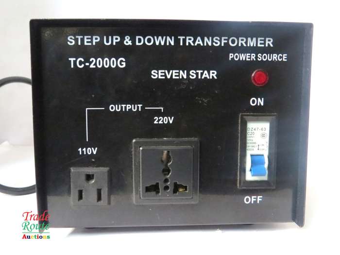 SEVEN STAR Step-UP and Step-Down Transformer TC-2000G Voltage Converter 220V TO 110V