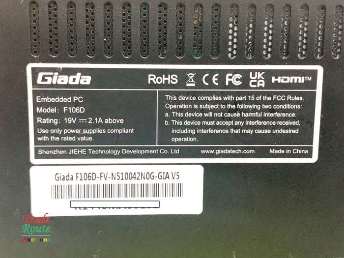 Giada F106D Mini PC Booksize, Fanless Player Intel Jasper Lake Support 4K Display 4GB/256GB