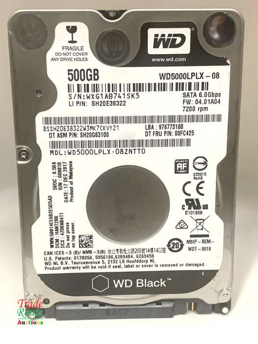 WD Black 500GB HDD - 2.5 inch