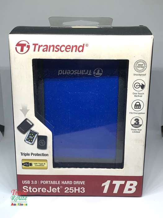 1TB External HDD - Transcend StoreJet 25H3 ** NEW OPEN BOX **