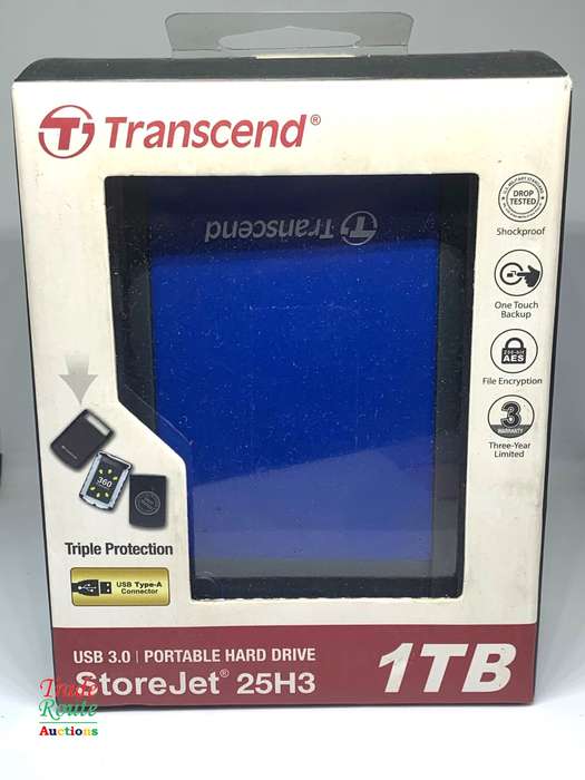 1TB External HDD - Transcend StoreJet 25H3 ** NEW OPEN BOX **