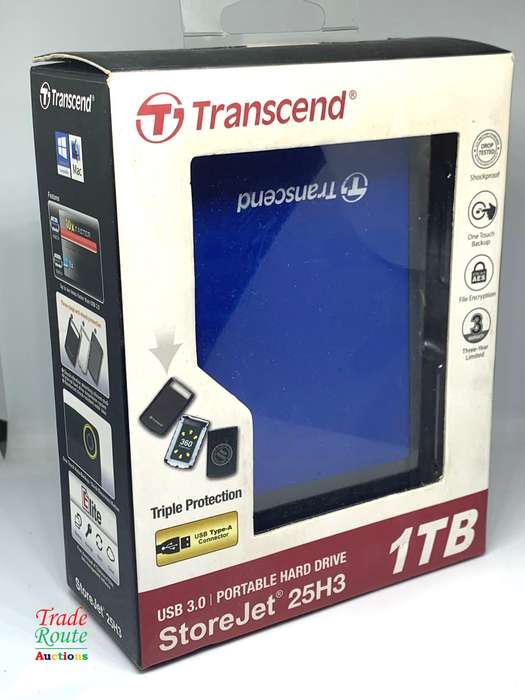 1TB External HDD - Transcend StoreJet 25H3 ** NEW OPEN BOX **