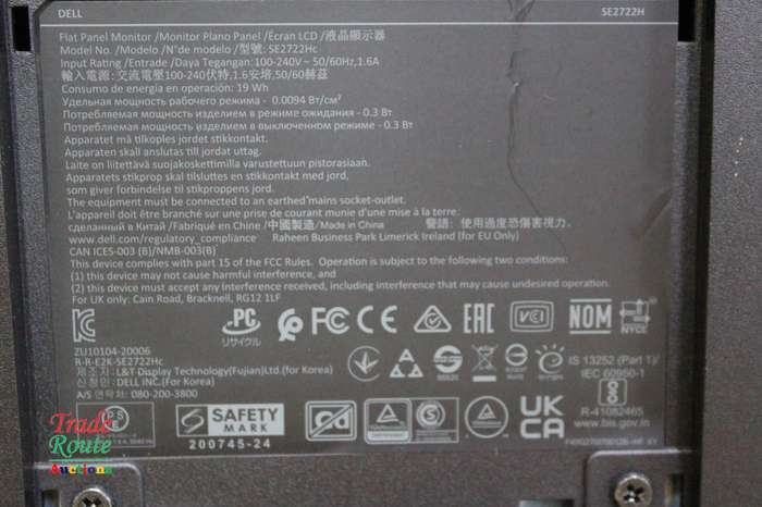Dell SE2722H 27-inch FHD Flat Monitor - HDMI / VGA