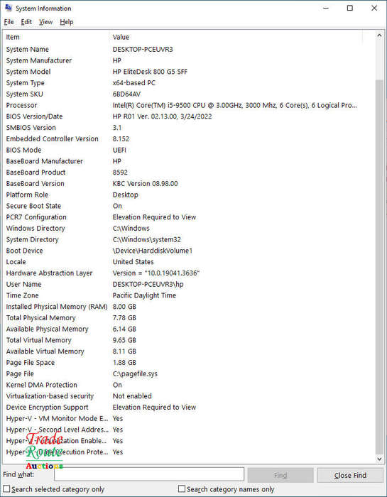 HP EliteDesk 800 G5 SFF Desktop Computer | Core i5 9500 9th Gen 3.0Ghz | 8GB RAM | 256GB SSD