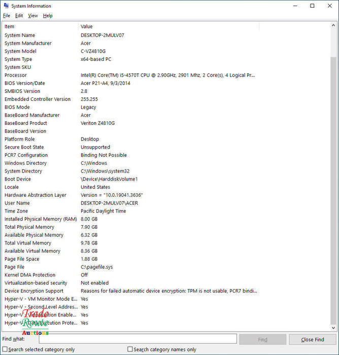 Acer Veriton VZ4810G Core i5 All in One PC