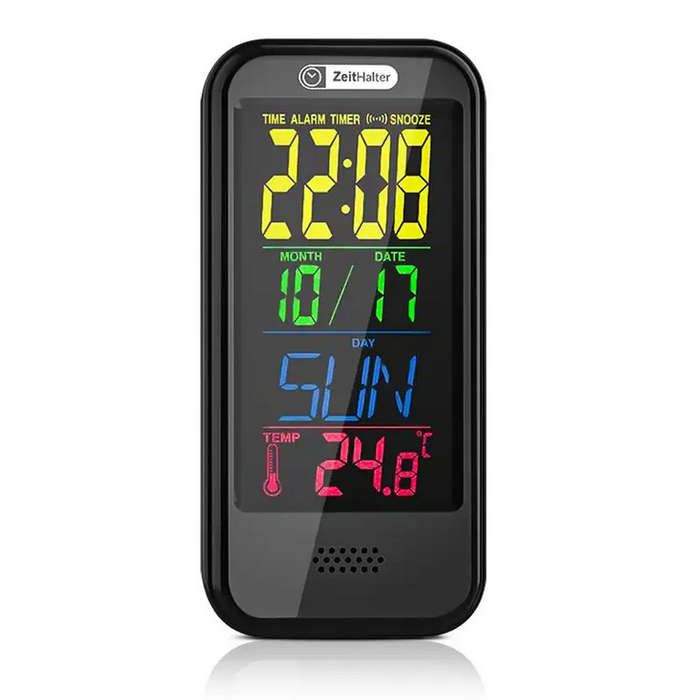 Colorful Screen LCD Alarm Clock Thermometer Calendar
