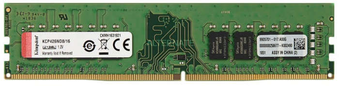 Kingston 16GB DDR4 RAM Desktop Memory 2666MHz KCP426ND8/16