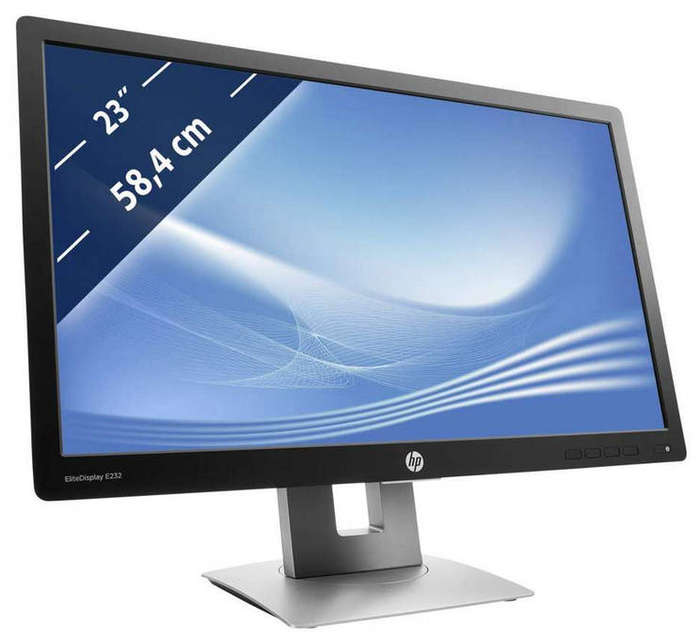 HP EliteDisplay E232 23-inch ull HD Widescreen Monitor (VGA+HDMI+DP)