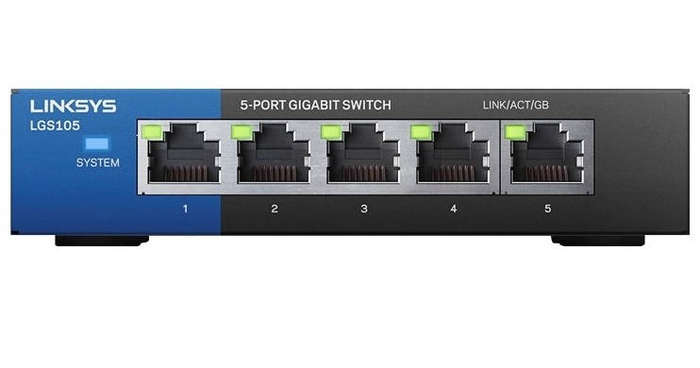 LINKSYS LGS105 5-Port Business Desktop Gigabit Ethernet Switch LAN 1000Mbps