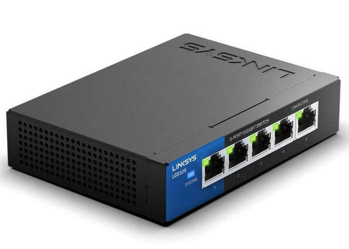 LINKSYS LGS105 5-Port Business Desktop Gigabit Ethernet Switch LAN 1000Mbps