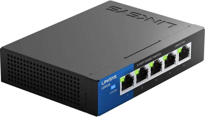 LINKSYS LGS105 5-Port Business Desktop Gigabit Ethernet Switch LAN 1000Mbps