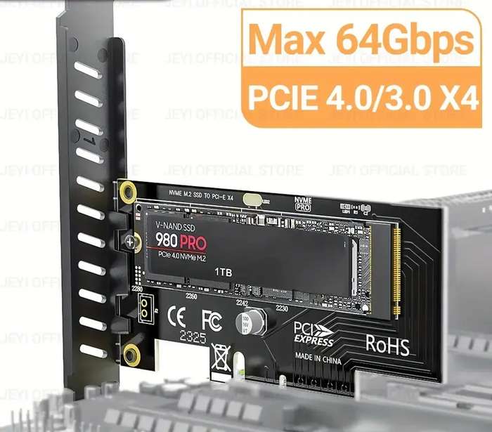 M.2 NVME SSD to PCI Express 4.0 Adapter Converter Card
