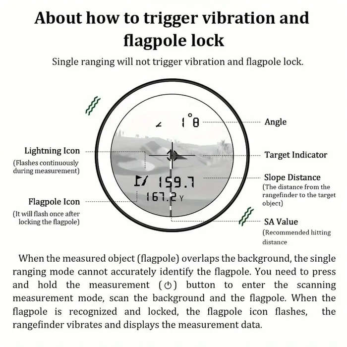 Golf Rangefinder With Angle Switch 600 Yards For Golfing Hunting