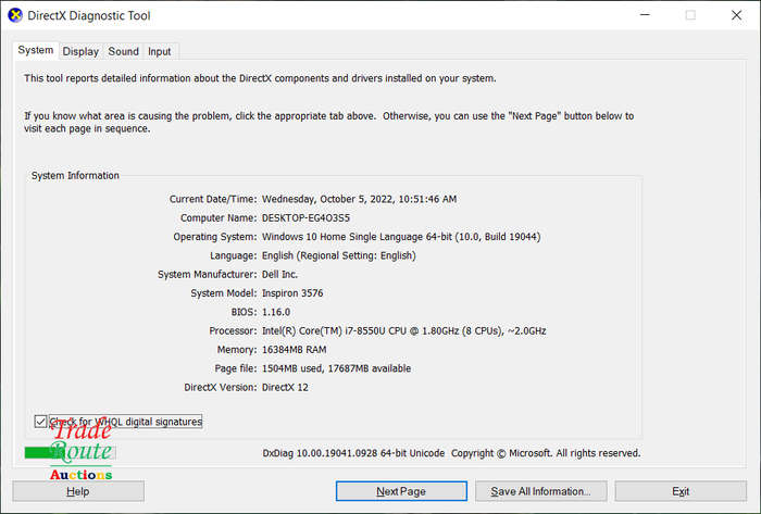 Dell INSPIRON 15 3576 | Intel Core i7 8550U 8th Gen 1.8GHz | 8GB RAM | 1TB HDD | 15.6" LAPTOP