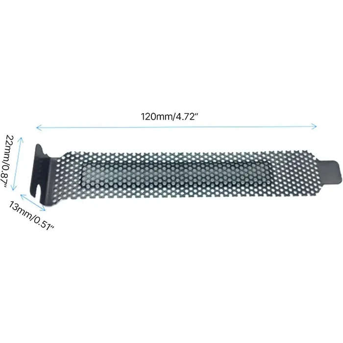 5pcs Hard Steel PCI Slot Covers with Dust Filter
