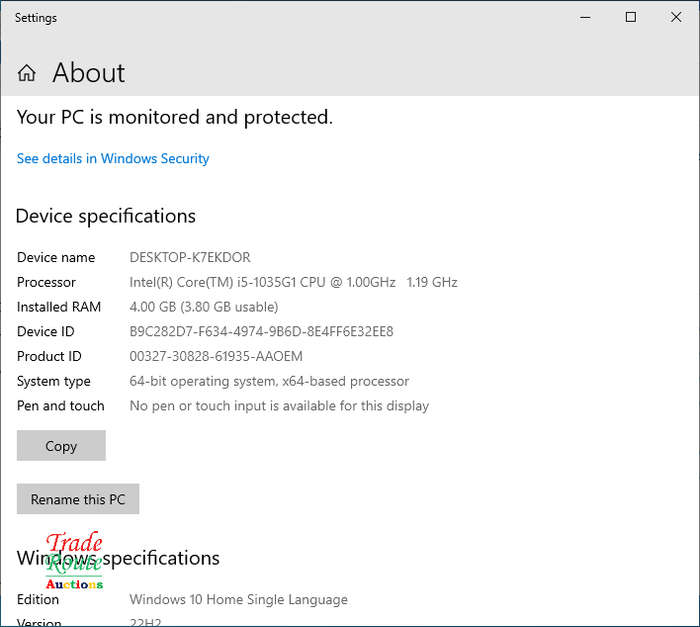 LENOVO IDEAPAD S145 81W8 LAPTOP CORE i5 1035G1 10th Gen @ 1.0GHZ  NOTEBOOK