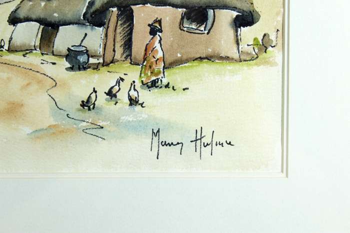Mary Hulme - African village Drakenberg