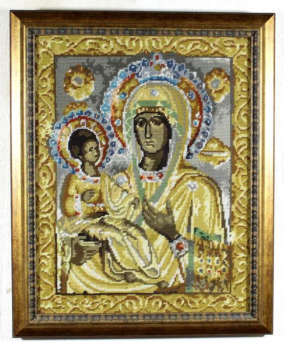 Virgin Mary and child tapestry
