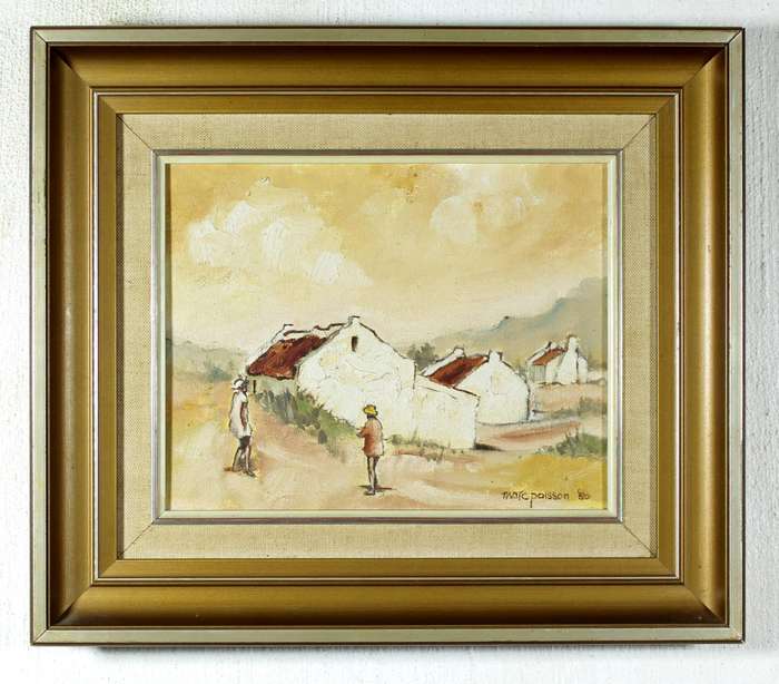 Marc Poisson - Figures at a Cape Dutch house