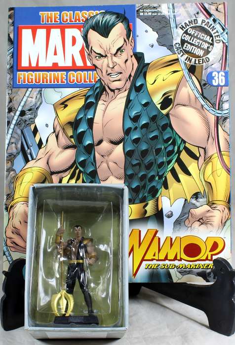Marvel comics - lead, hand painted figurine with book - Namor #36