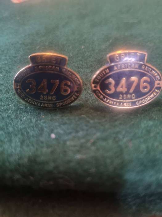 SAR Cufflinks - Unusal has train name plate on it