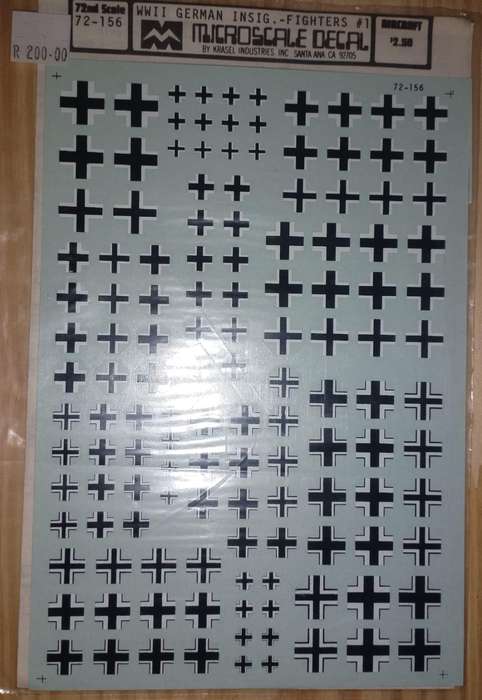 WWII German Insignia - Fighters #1  1/72 Microscale Decals 72-156