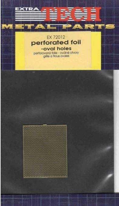 Perforated Foil for CLR cooled Gun barrel jacket Oval Holes 1/72 Extra Tech O-12