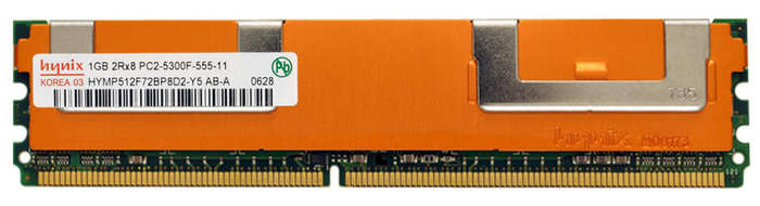 HYMP512F72BP8D2-Y5 AB-A Hynix 1GB PC2-5300 DDR2-667MHz ECC Fully Buffered CL5 240-Pin DIMM Dual Rank