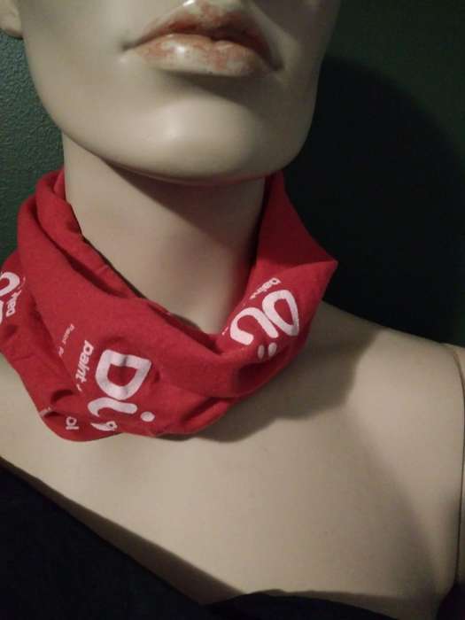 Red and White Head, neck and face wear