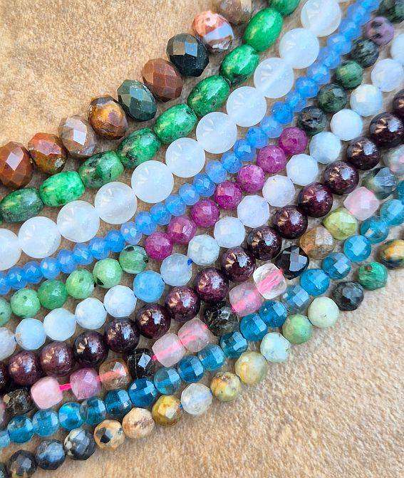 20 Strands Assorted  Gemstone Beads  / Bid Per Strand