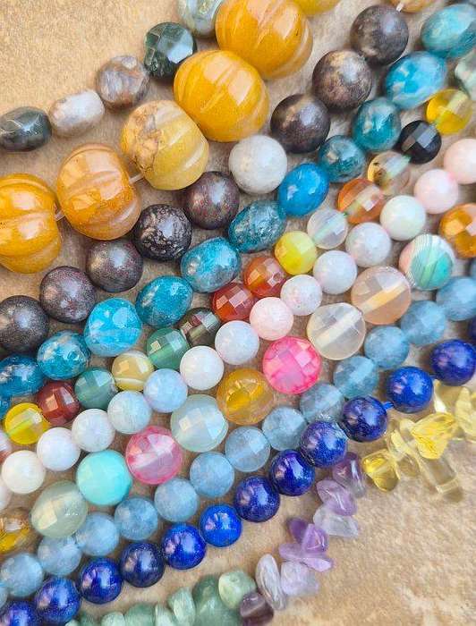 20 Strands Assorted  Gemstone Beads  / Bid Per Strand