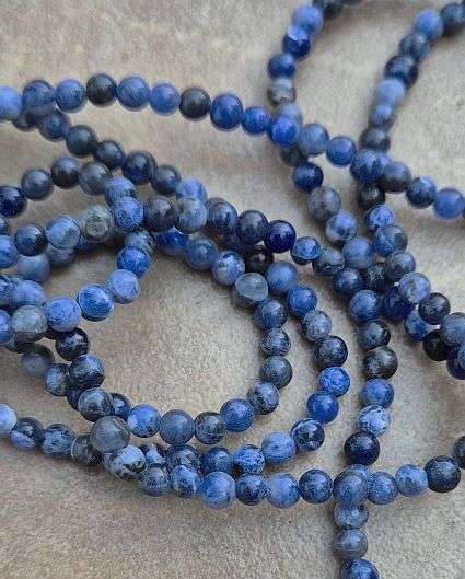 Clearance Sale**  1 Strand  (+/-4mm)  Natural Sodalite /   Round Beads +/- 96pc