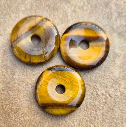 *Clearance Sale*1 pc Natural /  Tiger Eye / Disc  Shape  / Bead / Pendant