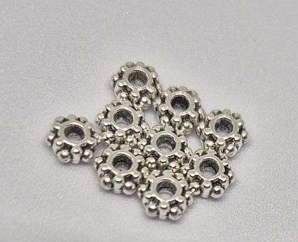 *Clearance Sale* 20pc x 7x3mm  Silver Tone Tibetan  Spacers